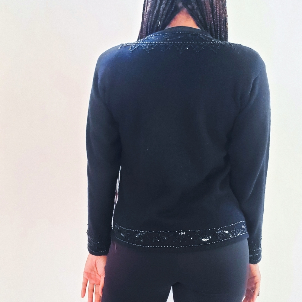 Sequin Cardigan Sweater - Picture 3 of 5